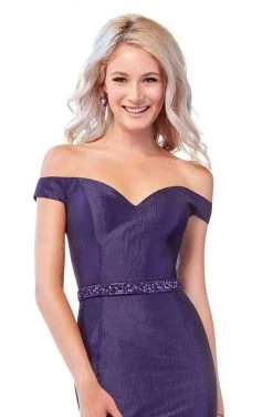 Formal Gowns Clarisse - 3443 Off Shoulder Taffeta Mermaid Gown