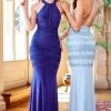 Clarisse - 3449 Embellished Halter Sheath Dress Formal Gowns