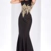 Clarisse - 3452 Gold Lace Applique Evening Gown Formal Gowns 2 Clarisse - 3452 Gold Lace Applique Evening Gown Formal Gowns