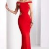 Clarisse - 3457 Sleek Off-Shoulder Sheath Dress 1 Clarisse - 3457 Sleek Off-Shoulder Sheath Dress