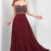 Formal Gowns Clarisse - 3472 Strapless Paisley Motif Chiffon Gown