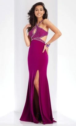 Clarisse - 3512 Embellished Halter Cutout Sheath Dress Formal Gowns