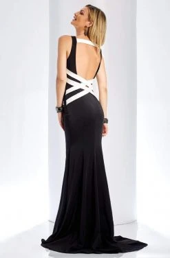 Formal Gowns Clarisse - 3516 Deep V-neck Sheath Dress