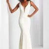 Formal Gowns Clarisse - 3516 Deep V-neck Sheath Dress