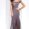 Clarisse - 3518 Off-Shoulder Sheer Trumpet Dress Formal Gowns