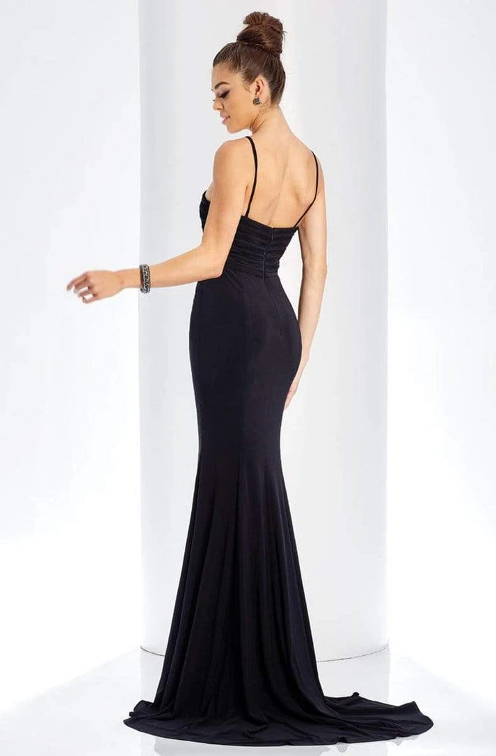 Clarisse - 3519 Pleated Halter Trumpet Dress 4 Clarisse - 3519 Pleated Halter Trumpet Dress