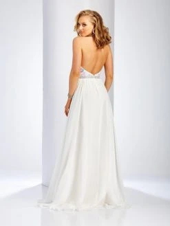 Clarisse - 3532 Halter Neck Beaded Chiffon Gown 5 Clarisse - 3532 Halter Neck Beaded Chiffon Gown