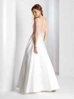 Clarisse - 3535 Lace Appliqued Scoop Gown Formal Gowns