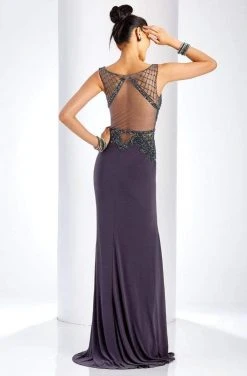 Formal Gowns Clarisse - 3542 Embellished Sheer Sheath Dress 5 Formal Gowns Clarisse - 3542 Embellished Sheer Sheath Dress