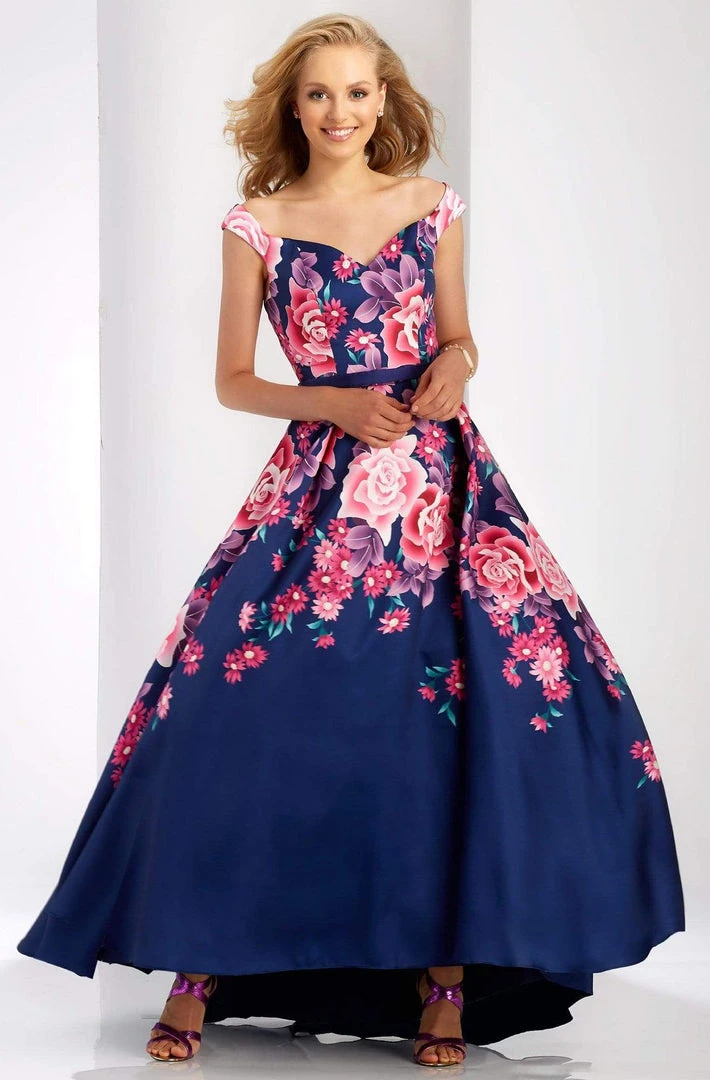 Clarisse - 3569 Off The Shoulder High Low Evening Gown Formal Gowns 3 Clarisse - 3569 Off The Shoulder High Low Evening Gown Formal Gowns