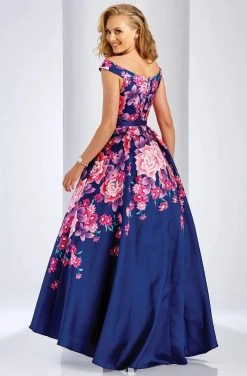 Clarisse - 3569 Off The Shoulder High Low Evening Gown Formal Gowns