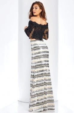 Clarisse - 3583 Sequined Two Piece Lace Gown Formal Gowns