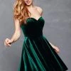 Clarisse - 3652 Strapless Velvet Sweetheart A-line Dress