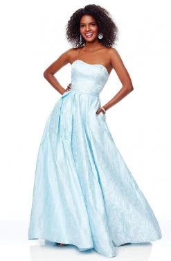 Formal Gowns Clarisse - 3705 Strapless Semi-Sweetheart A-Line Gown