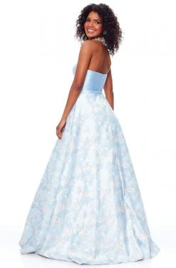 Formal Gowns Clarisse - 3706 Strapless Semi-Sweetheart Brocade Gown