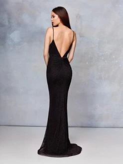 Clarisse - 3728 Plunging V-neck Trumpet Dress With Train Formal Gowns 7 Clarisse - 3728 Plunging V-neck Trumpet Dress With Train Formal Gowns