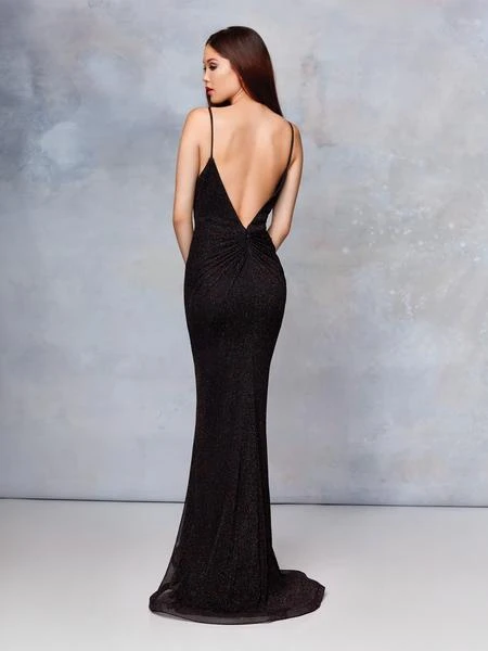 Clarisse - 3728 Plunging V-neck Trumpet Dress With Train Formal Gowns 5 Clarisse - 3728 Plunging V-neck Trumpet Dress With Train Formal Gowns