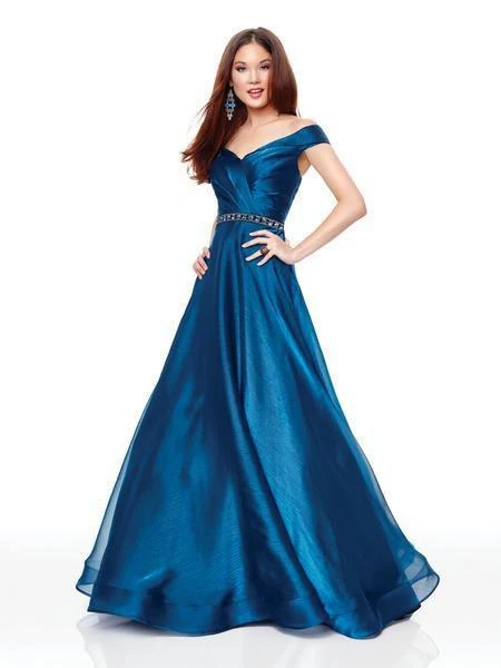 Clarisse - 3752 Pleated Surplice Off Shoulder Ballgown Formal Gowns 4 Clarisse - 3752 Pleated Surplice Off Shoulder Ballgown Formal Gowns