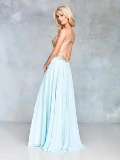 Clarisse - 3759 Lace Halter Chiffon A-line Dress