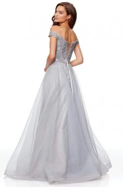 Clarisse - 3785 Lace Off-Shoulder A-Line Evening Dress Formal Gowns 5 Clarisse - 3785 Lace Off-Shoulder A-Line Evening Dress Formal Gowns