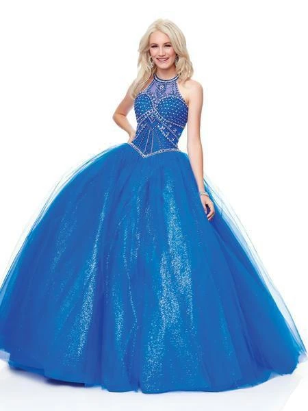 Clarisse - 3814 Bead Embellished Illusion Halter Ballgown 3 Clarisse - 3814 Bead Embellished Illusion Halter Ballgown