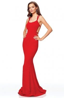 Clarisse - 3839 Sleeveless Scoop Neck Mermaid Dress Formal Gowns