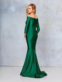 Formal Gowns Clarisse - 3841 Quarter Length Sleeve Silky Jersey Mermaid Gown