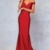 Clarisse - 3845 Off Shoulder Silk Jersey Mermaid Gown 1 Clarisse - 3845 Off Shoulder Silk Jersey Mermaid Gown