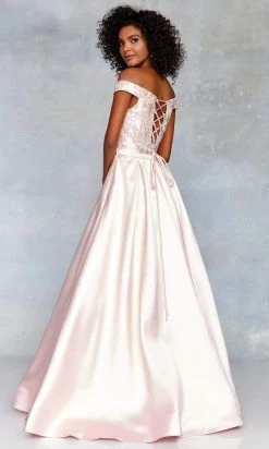 Formal Gowns Clarisse - 3866 Lace Off-Shoulder Mikado Ballgown