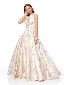 Formal Gowns Clarisse - 3868 Sleeveless Bateau Brocade Ballgown 6 Formal Gowns Clarisse - 3868 Sleeveless Bateau Brocade Ballgown