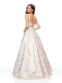 Formal Gowns Clarisse - 3868 Sleeveless Bateau Brocade Ballgown 7 Formal Gowns Clarisse - 3868 Sleeveless Bateau Brocade Ballgown