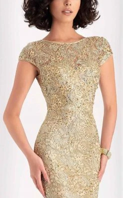 Clarisse - 4852 Cap Sleeve Lace Bateau Mermaid Dress