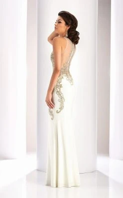 Formal Gowns Clarisse - 4853 Gilded Glittering Illusion Evening Gown