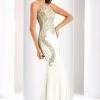 Formal Gowns Clarisse - 4853 Gilded Glittering Illusion Evening Gown