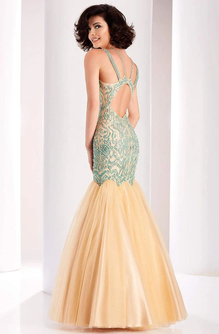 Clarisse - 4856 Beaded Ruffled Mermaid Gown 4 Clarisse - 4856 Beaded Ruffled Mermaid Gown