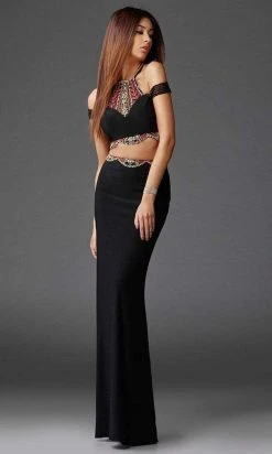 Prom Dresses Clarisse - 4921 Halter Neck Three-Piece Gown