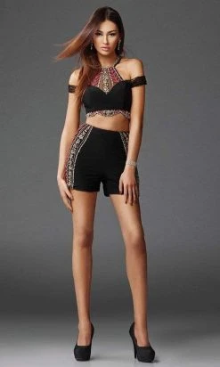 Prom Dresses Clarisse - 4921 Halter Neck Three-Piece Gown 7 Prom Dresses Clarisse - 4921 Halter Neck Three-Piece Gown