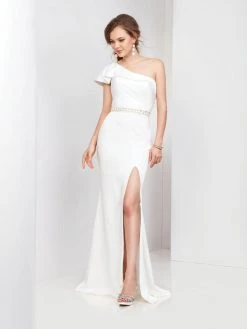 Clarisse - 4929 Butterfly Sleeve Asymmetrical Long Gown Formal Gowns