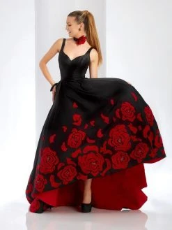 Formal Gowns Clarisse - 4943 Rose Appliqued Sweetheart Gown