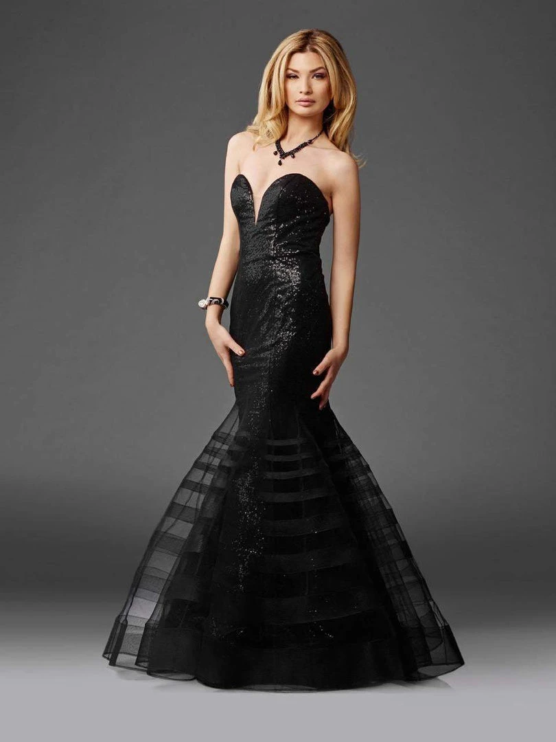 Clarisse - 4950 Strapless Sequined Mermaid Dress 3 Clarisse - 4950 Strapless Sequined Mermaid Dress