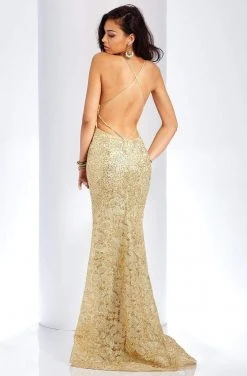 Clarisse - 4960 Deep V-neck Lace Mermaid Dress Formal Gowns