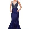 Clarisse - 5027 Beaded Plunging V-neck Mermaid Dress Formal Gowns 2 Clarisse - 5027 Beaded Plunging V-neck Mermaid Dress Formal Gowns