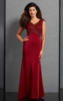 Clarisse - 6317 Embellished V-neck Dress Formal Gowns