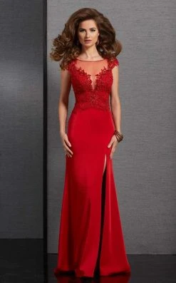 Formal Gowns Clarisse - 6324 Embellished Illusion Bateau Dress
