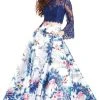 Formal Gowns Clarisse Couture - 4977 Two-Piece Lace And Floral Print Evening Dress 1 Formal Gowns Clarisse Couture - 4977 Two-Piece Lace And Floral Print Evening Dress