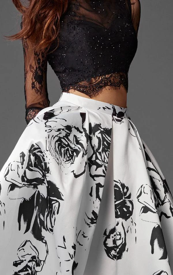 Formal Gowns Clarisse Prom - 3579 Long Sleeve Lace And Floral Evening Gown 5 Formal Gowns Clarisse Prom - 3579 Long Sleeve Lace And Floral Evening Gown