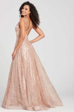 Colette For Mon Cheri - CL12008 Glittered Fitted Long Dress