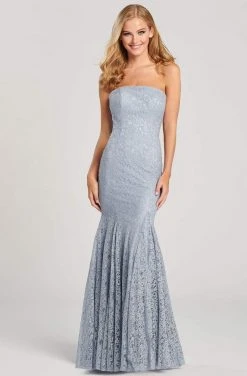 Formal Gowns Colette For Mon Cheri - CL12059 Strapless Lace Mermaid Dress