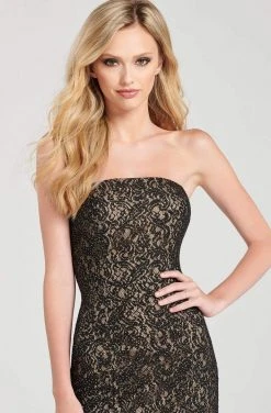 Formal Gowns Colette For Mon Cheri - CL12059 Strapless Lace Mermaid Dress