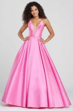 Formal Gowns Colette For Mon Cheri - CL19827LS Plain Sleeveless Long Ballgown